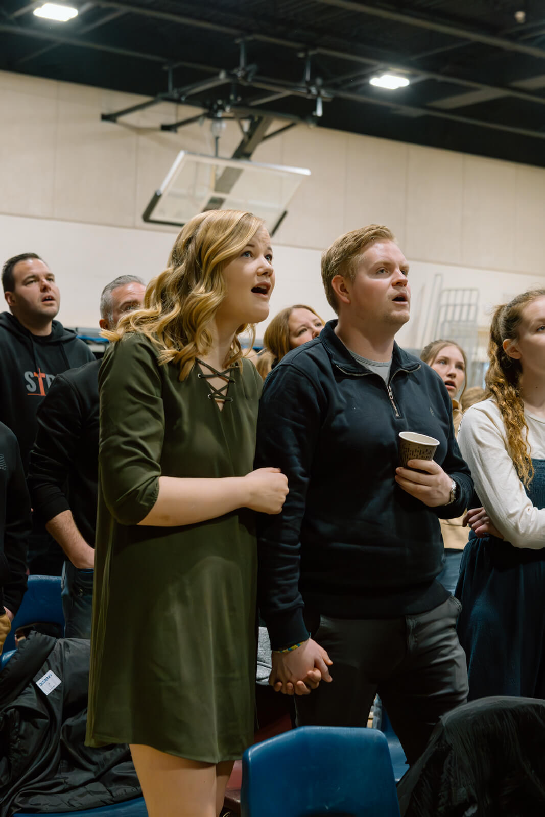 singing in church service